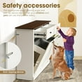 thumbnail image 2 of Magic Union Tilt Out Laundry Hamper Cabinets, 22 Gallon Double Hidden Laundry Hampers, Wooden Trash Can Cabinet W/2 Drawers, Farmhouse Garbage Can for Bathroom, Living Room, Kitchen, 2 of 8