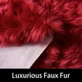 thumbnail image 7 of TWINNIS Super Soft Shaggy Faux fur Area Carpet for Home Decor,3'x5',Red, 7 of 7