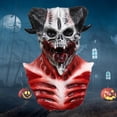 thumbnail image 2 of Demon Animal Goat Head Face Cover Headgear Halloween Latex Face Covering Halloween Props Para Fiesta Cosplay Y Pascua Vogacara HA038240-00, 2 of 6