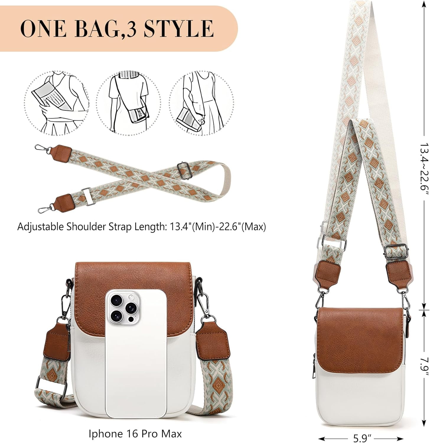 Small Crossbody Bag for Women Cell Phone Bag Cross Body Wallet Purses Mini Shoulder Handbag Purse with Card Slots