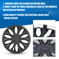 thumbnail image 3 of Set of 4 Hubcap Wheel Cover Replacement 15" Hub Caps Universal Wheel Rim Cover ABS Material Exterior Accessories Snap on Car Truck SUV 15-inch,Black Lacquer & Blue Lacquer, 3 of 11