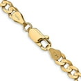 thumbnail image 2 of Diamond2Deal 14K Yellow Gold 4.5mm Concave Open Figaro Chain Necklace for Men 28", 2 of 7
