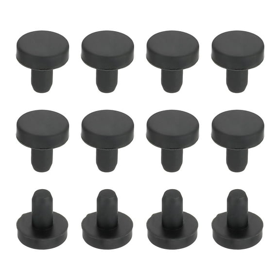 35Pack Silicone Hole Plug 4mm, Black High Temp T Type Rubber Stoppers for 3.3-4.05mm Hole