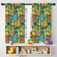 thumbnail image 5 of Blackout Kids Curtains,Green Cartoon Dinosaurs Jungle Flowers Pattern Childrens Insulated Curtains Set Of 2,Bedroom Essentials,Toddler Room Decor 42"x54", 5 of 5