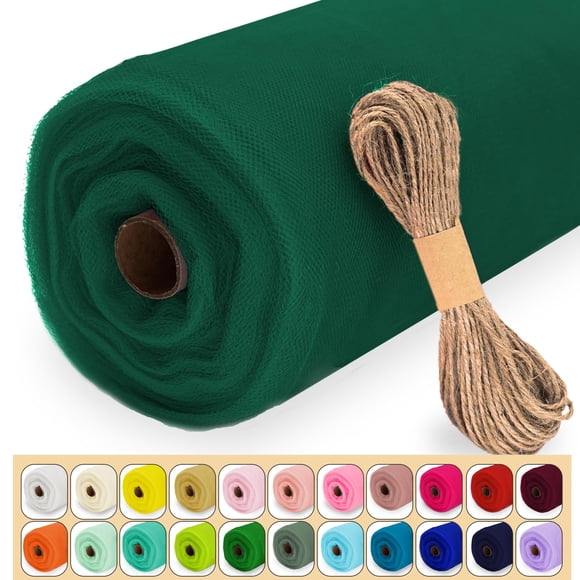 Rollo de tela de tul Luceinvita Hunter Green 137 cm x 36 m