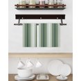 thumbnail image 3 of Dark Green Ombre Stripe Kitchen Dish Towels for Drying Dishes Set of 3, Farmhouse Simple Striped Waffle Weave Microfiber Hand Tea Bathroom Towels Quick Dry & Absorbent Towel 15.7x23.6, 3 of 7