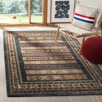 SAFAVIEH Mahal Toireasa Oriental Area Rug, Navy/Cream, 4' x 5'7"