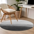 thumbnail image 5 of Round Area Rug 3ft,Abstract Gradient Stripe Lines Washable Carpet Non-Slip Runner Accent Rugs Indoor Floor Mat for Bedroom Living Room Decor,Black Gray White, 5 of 9