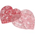thumbnail image 3 of Decoraciones de San Valentín 2 uds manteles individuales en forma de corazón románticos manteles de rosas decoración de mesa para el hogar. Afortunado Sencillez, 3 of 5
