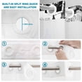 thumbnail image 4 of No Hook Shower Curtain, Paris Tower Shower Curtains for Bathroom with See Through Top Window, Vintage Architectural Hand-Painted Aesthetic Waterproof & Washable Bath Curtain Standard 72"x72", 4 of 9