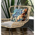 thumbnail image 2 of Amrita Sen Sea Garden Rose Indoor/Outdoor Pillow in Muted Orange Indigo 18x18, 2 of 3