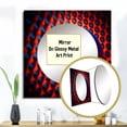 thumbnail image 3 of Designart "Gateways Moiré Lattice In Red And Blue" Modern Geometric Square Mirror For Wall Decor - Large Blue Square Printed Wall Mirror Art - Square Modern Mirror - Wall Mounted Square Large Mirror, 3 of 5