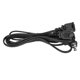 thumbnail image 1 of Extensión Del Cable De Alimentación Divisor En Y, 1 15P A 1 15R Retardante De Llama NEMA Macho A Conectores Hembra Duales Cable Impermeable Enchufe De EE. UU. 125V Para Oficinas, 1 of 8
