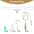 thumbnail image 2 of Wall Hanging Photo Display Cable Wire Rod with 10 Round Clips, 5Ft Hanging Picture Frames Collage Rose Gold, 2 of 6