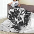 thumbnail image 6 of Salouo Majestic Wolf Landscape Print Bed Blankets,Flannel Blanket Comfortable Air Conditioning Blanket Lightweight Blanket for Sofa Bed Travel & Couch -80"x60", 6 of 8
