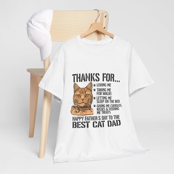 Happy Father’s Day To The Best Cat Dad Shirt, Cat Dad T-Shirt ID-0517-I377
