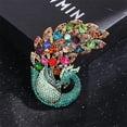 thumbnail image 5 of Rhinestone Large Peacock Bird Brooch Pin for Women Men Gold Plated Fashion Colorful Crystal Animal Brooches Lapel Pins Exquisite Dress Accessories Wedding Anniversary Jewelry, 5 of 12