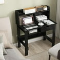 thumbnail image 2 of Giantex Computer Desk w/Hutch, Home Office Desk w/Power Outlets & USB Ports, Modern Laptop PC Table, Black, 2 of 8