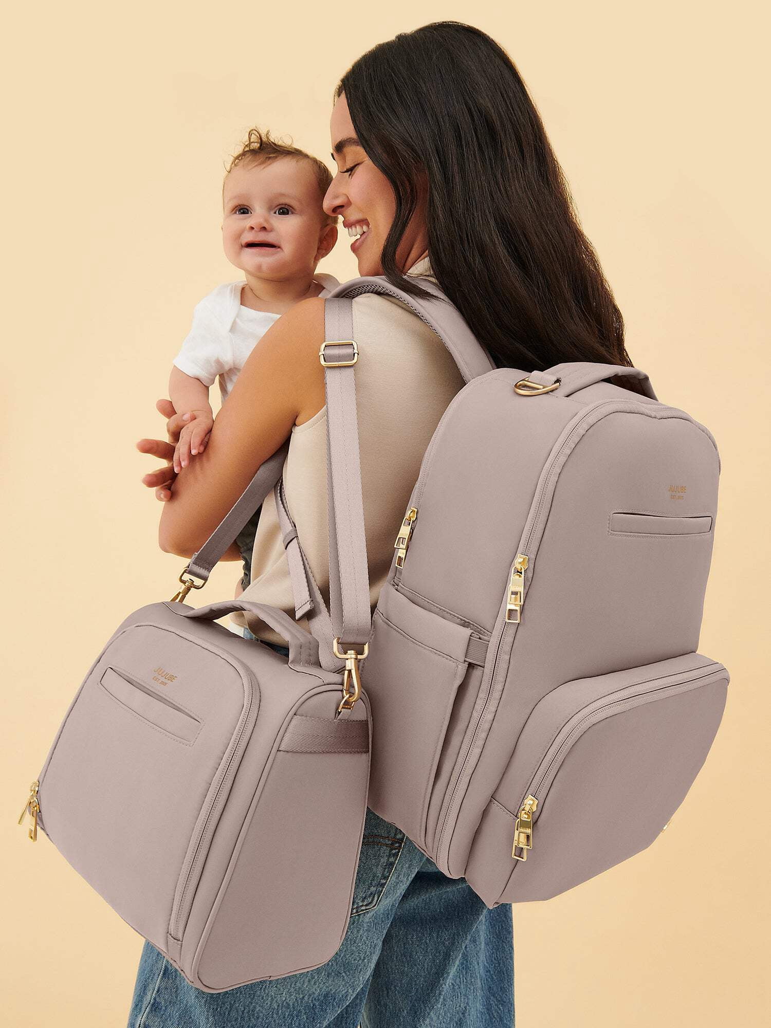 JuJuBe Signature Classic Diaper Backpack Large - Taupe