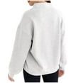 thumbnail image 5 of YYDGH Women Oversized Turtleneck Sweatshirt Fleece Long Sleeve Trendy Casual Drop Shoulder Fall Pullover Workout Warm Tops, 5 of 7