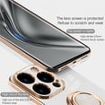 thumbnail image 4 of for iPhone 14 Pro Case with Ring Holder, 360 Rotatable Magnetic Kickstand Support Car Mount Slim Shockproof for Women Men Protective Phone Case for iPhone 14 Pro 6.1", Milky White/Gold, 4 of 8