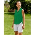thumbnail image 3 of Pinspark Women Golf Shirt with Collar UPF 50+ V Neck Tennis Polo Shirt Sleeveless Running Top Quick Dry, 3 of 5