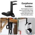 thumbnail image 2 of VONKY Headphone Stand Office Adjustable Hanger Display Rack Easy Install Bracket Space-Saving Table Headset Holder Gaming Black, 2 of 5