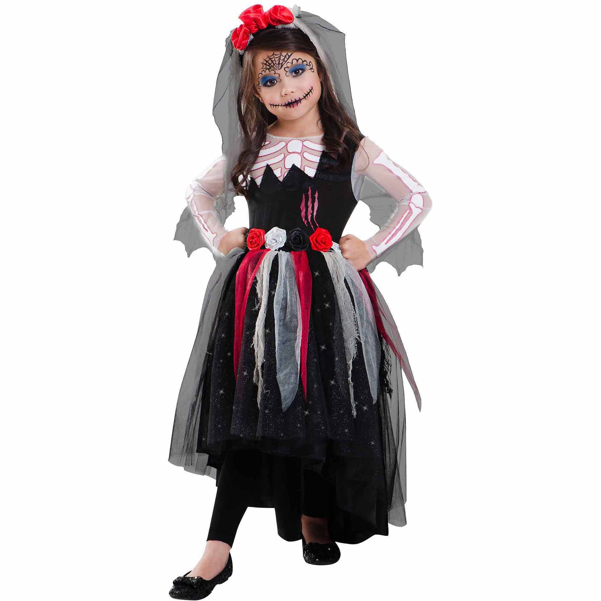 Day of the Dead Child Halloween Costume - Walmart.com