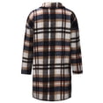 thumbnail image 5 of LYXSSBYX Womens Jackets and Coats Clearance Women Casual Long Sleeve Buttons Loosing Printing Lattice Coat Tops, 5 of 8