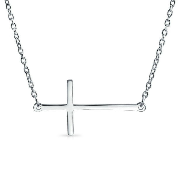 Plain silver deals cross pendant