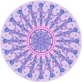 thumbnail image 1 of Ahgly Company Machine Washable Indoor Round Transitional Purple Mimosa Purple Area Rugs, 5' Round, 1 of 7