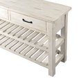 thumbnail image 2 of Martin Svensson Barn Door Solid Wood Sofa Console Table Antique White, 2 of 4