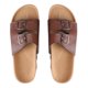 thumbnail image 1 of Sandalias de verano para hombre, estilo informal para exteriores, talla 42, de piel sintética marrón, con hebilla ajustable, 1 of 8