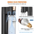 thumbnail image 5 of Máquina para hacer agua con gas VEVOR, para carbonatación doméstica, con 2 botellas PET de 1 L sin BPA y cilindro de CO2 (no contiene CO2), compatible con cilindros de CO2 convencionales de 60 L., 5 of 5