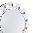 thumbnail image 3 of Rose 32 Inch Round Lighted Mirror 11 Bulb Sockets Faux Diamonds Silver - Saltoro Sherpi, 3 of 5