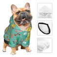 thumbnail image 3 of Goofa Happy Summer Pattern Small Dog Sweater Hoodies Pet Grey Hooded Soft Fleece Sweatshirts with Pocket Fall Winter Puppy Cat Sweaters Warm Clothes-Small, 3 of 8