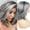 gray, variant on Women Ombre Layered Bob Wig Curtain Bangs Heat Resistant Synthetic Hair Natural