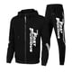 thumbnail image 3 of Conjunto de chaqueta con cremallera y pantalones ajustados de alta calidad para hombre, sudadera con capucha estampada para correr, chándal informal de lujo para otoño, 3 of 4