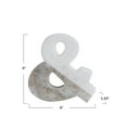 thumbnail image 2 of Bloomingville Decorative 2-Tone Marble "&" Figurine, White and Beige, 2 of 5
