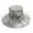 Gray, variant on Women Derby Church Hat Organza Flower Wedding Tea Party Fascinator Hat Wide Brim Sun Hat Organza Flower Wedding Tea Party Hat (Beige,One Size)