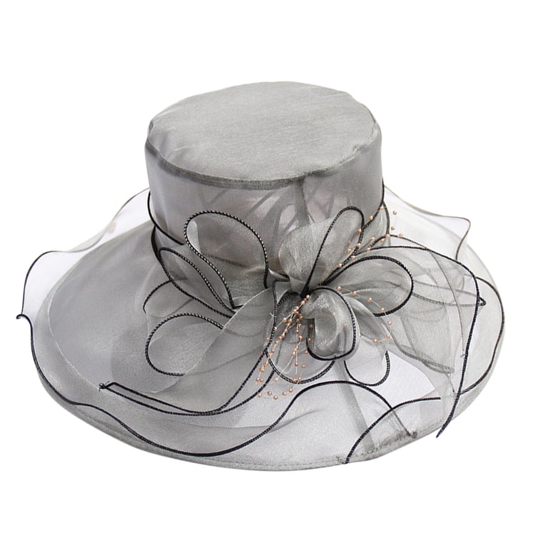 Hontri Kentucky Derby Hats for Women on Sale, Women's Summer Dress Hat  Broad Leaf Flower Bridal Shower Cap Sun Hat Beach Hat Church Tea Party  Fascinator Hats for Mother Ladies Girls -