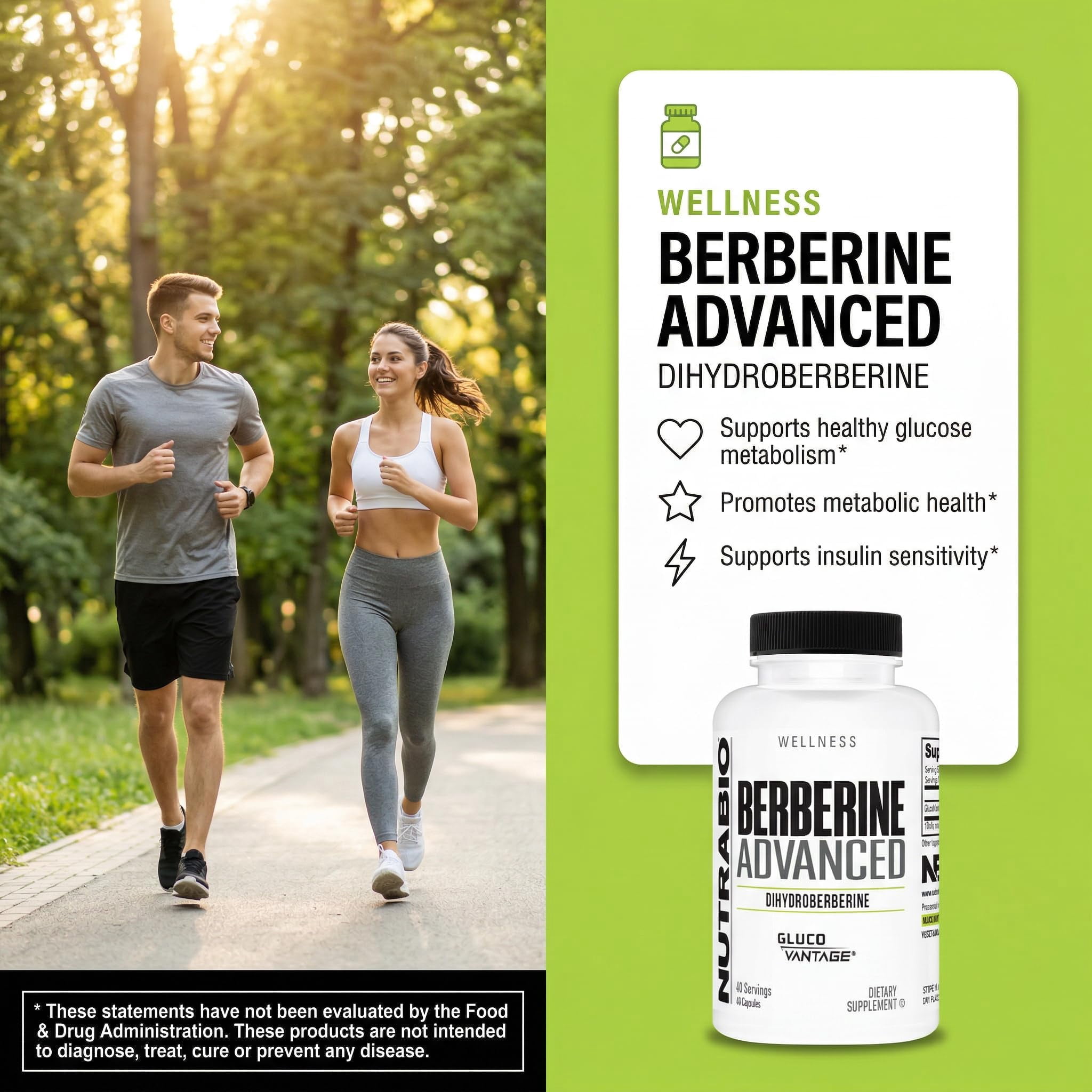 NutraBio Berberine Advanced Supplement (Dihydroberberine) Advanced Absorption Carbohydrate Tolerance Support, 200 mg, 60 Capsules