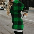 thumbnail image 5 of LYXSSBYX Womens Long Sleeve Dress Fall Winter Women Plush Hooded Plaid Printed Long Sleeve Hoodies Pullover Zipper Coats with Pocket Sweatshirts, 5 of 7