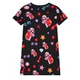 thumbnail image 3 of WIBACKER 3-12Y Girls Short Sleeve Cartoons Nightgown Soft Kids Nightdress Pajamas for Toddler to Big Girl Nightie Dress, 3 of 10