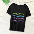 thumbnail image 3 of Camiseta con estampado de letras para mujer, camiseta de cuello redondo, camiseta de manga corta suave y elegante para escalada, viajes, senderismo, c L, 3 of 8