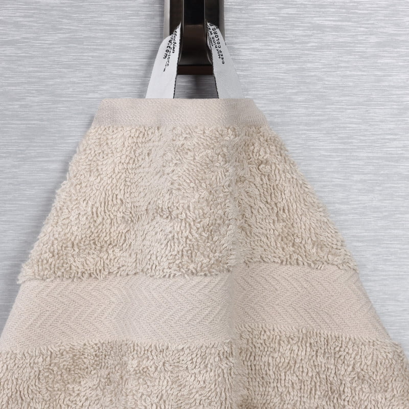 Superior Franklin 4-Piece Cotton Bath Towel Set, Super Soft Quick Dry Fade Resistant Towels, Stone