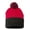 Red-Black, variant on Embroidered Pom Pom PERU National Logo-EM-0037-Gray-Black