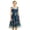 Navy, variant on Girls Floral Embroidery Tulle Party Dress, Kids Spaghetti Strap Bow Tie Sweetheart Princess Gown, A-Line Midi Formal Dress for Wedding Holiday Party(Beige,8-9 Years)