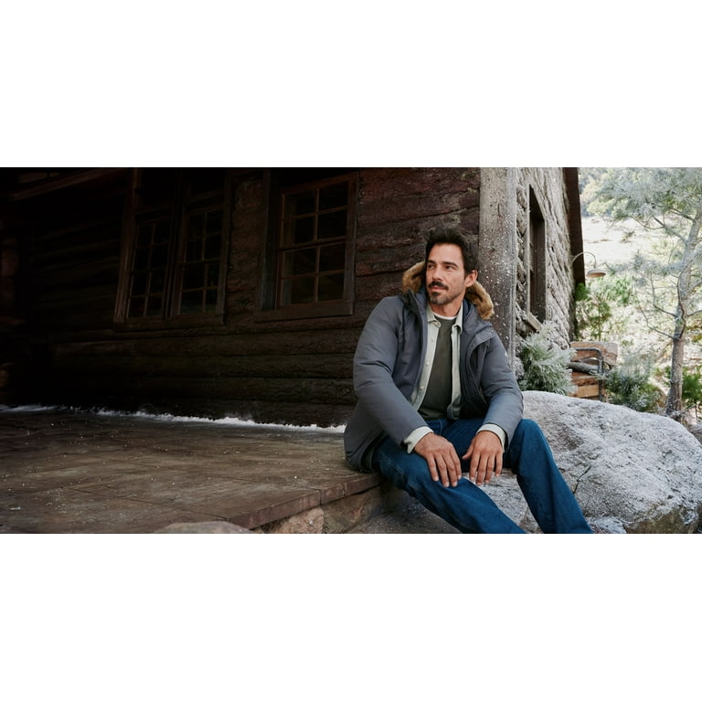 Ozark Trail Men's & Big Men's Midweight Parka Jacket, Sizes Ozark Trail Men's & Big Men's Midweight Parka Jacket, Sizes