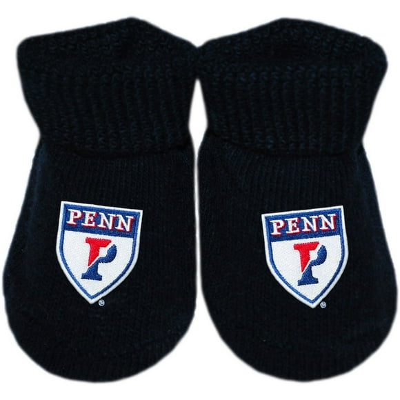 Creative Knitwear University of Pennsylvania PENN Shield Newborn Baby Bootie Sock
